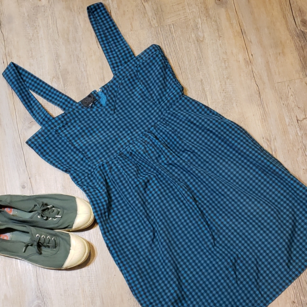 Sitka checked/plaid cotton sundress